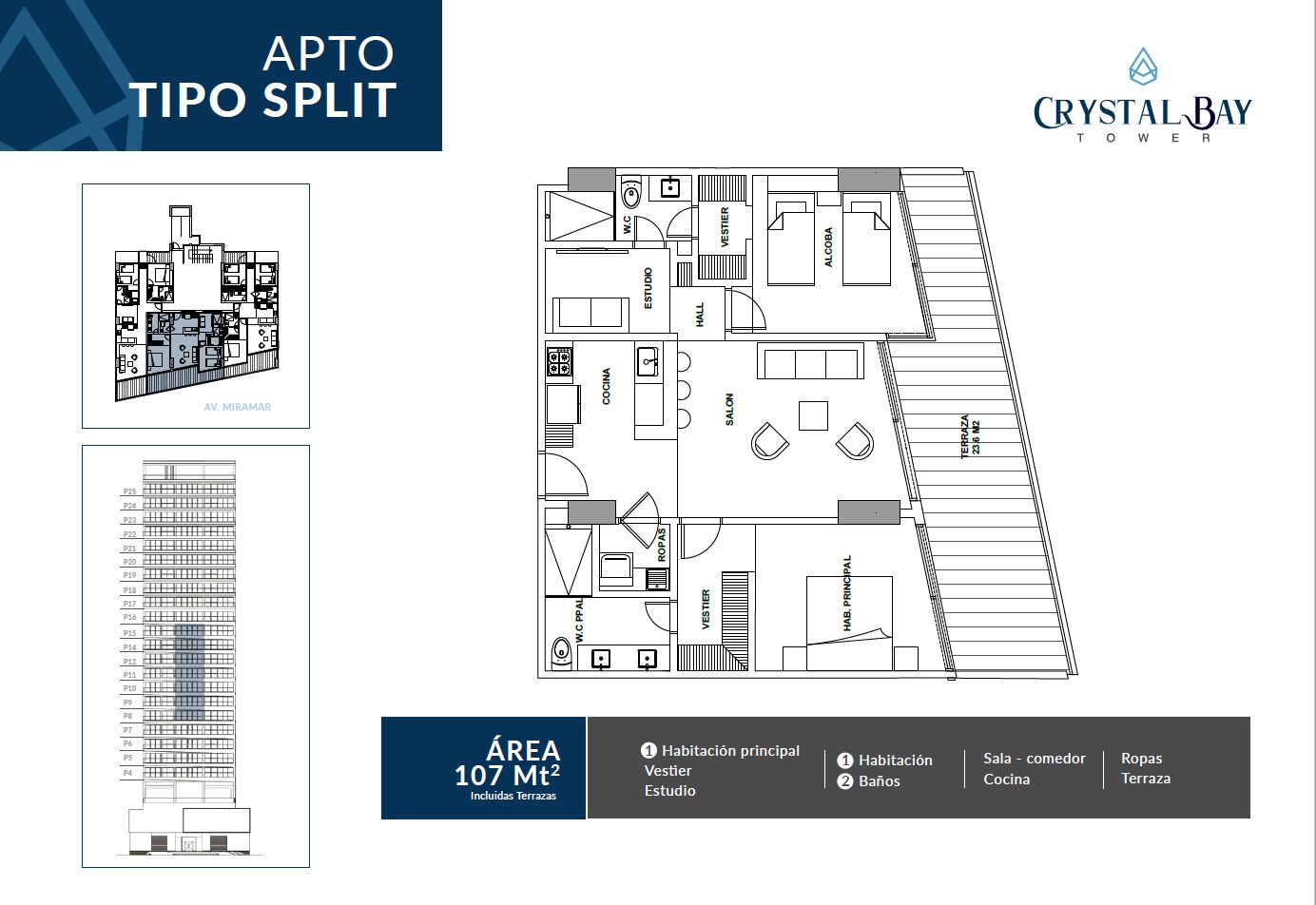 Crystal Bay Tower - Apartamento tipo 6